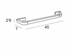 Toallero Barra 45 – Cromo Modelo Luxor – 2118002 – Manillons Torrent