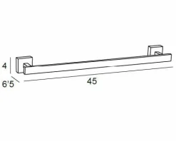 Toallero Barra 45 – Cromo Modelo Lissa – 6218002 – Manillons Torrent