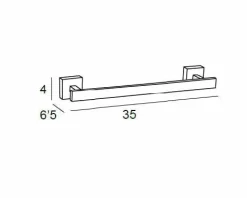 Toallero Barra 35 – Cromo Modelo Lissa – 6231002 – Manillons Torrent