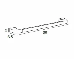Toallero Barra 60 – Cromo Modelo Lys – 6701002 – Manillons Torrent