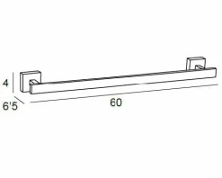 Toallero Barra 60 – Cromo Modelo Lissa – 6201002 – Manillons Torrent
