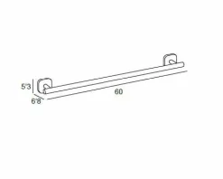 Toallero Barra 60 – Cromo Modelo Bassic – 1501002 – Manillons Torrent