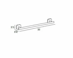Toallero Barra 35 – Cromo Modelo Bassic – 1531002 – Manillons Torrent