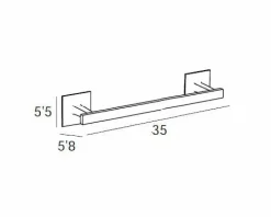 Toallero Barra 35 – Cromo Modelo Sintor – 6431002 – Manillons Torrent