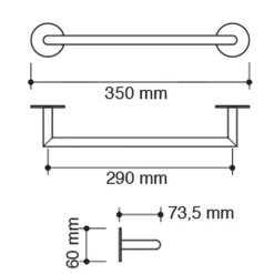 Toallero Barra 35 Cm – Aro – Neodek