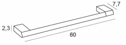 Toallero Barra 60 Cm – Cromo Modelo Marina – 2801002 – Manillons Torrent