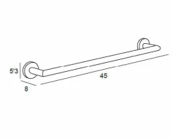 Toallero Barra 45 Cm – Pulido B. Modelo Eco – 6518053 – Manillons Torrent