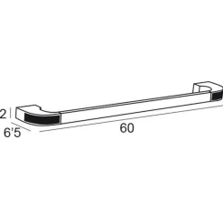 Toallero Barra Cristal 60 Cm – Carmen – Manillons Torrent