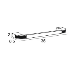 Toallero Barra Cristal 35 Cm – Carmen – Manillons Torrent