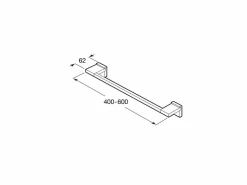Toallero De Lavabo (Posibilidad De Instalación Mediante Tornillería O Adhesivo) 600 Mm – Rubik – Roca – A816845024
