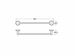 Toallero De Lavabo (Posibilidad De Instalación Mediante Tornillería O Adhesivo) – Twin – Roca – A816709001