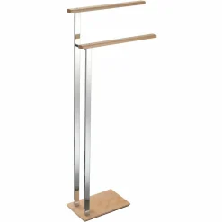 Toallero De Pie – Cr/Madera Natural Modelo Natura – 1920025 – Manillons Torrent