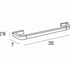 Toallero En Forma De Barra De 35 Cm – Luxor – Manillons Torrent