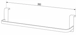 Toallero Lateral Para Mueble Hok AISI304 Cromo 36 Cm – 31T361301 – AQG