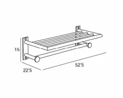 Toallero Repisa – Inox Cepillado Modelo Eco – 6535012 – Manillons Torrent