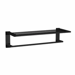 Toallero Repisa – Negro Mate Modelo Marina – 2835081 – Manillons Torrent