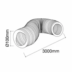 Tubo Flexible Extracción Y Ventilación Ø100mm-3m – Drena