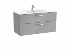 UNIK – Conjunto De Mueble Base Con Dos Cajones Y Lavabo De Porcelana – Victoria – Roca