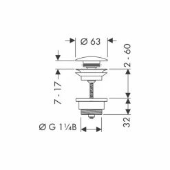 Vaciador Push-Open Para Lavabo Y Bidé En Varios Acabados – Hansgrohe