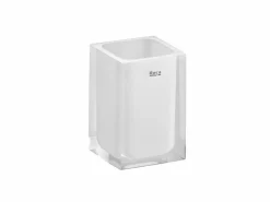 Vaso De Encimera Portacepillos Blanco Mate – ICE – Roca – A816860009