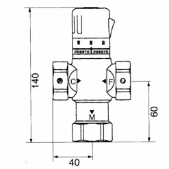 Válvula Termostática Presto 960 – 99600 – Presto Iberica
